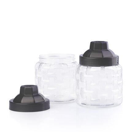 Rattan Jar ( Set of 2 )  (890 ml)